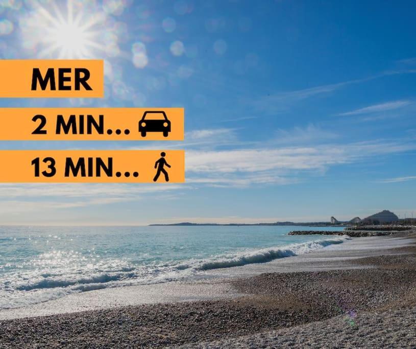 Lumineux, Tout Confort, Wifi & Terrace & Parking Saint-Laurent-du-Var Eksteriør billede