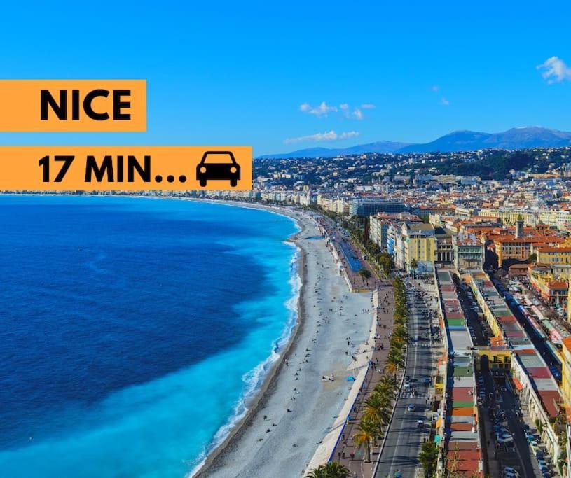 Lumineux, Tout Confort, Wifi & Terrace & Parking Saint-Laurent-du-Var Eksteriør billede